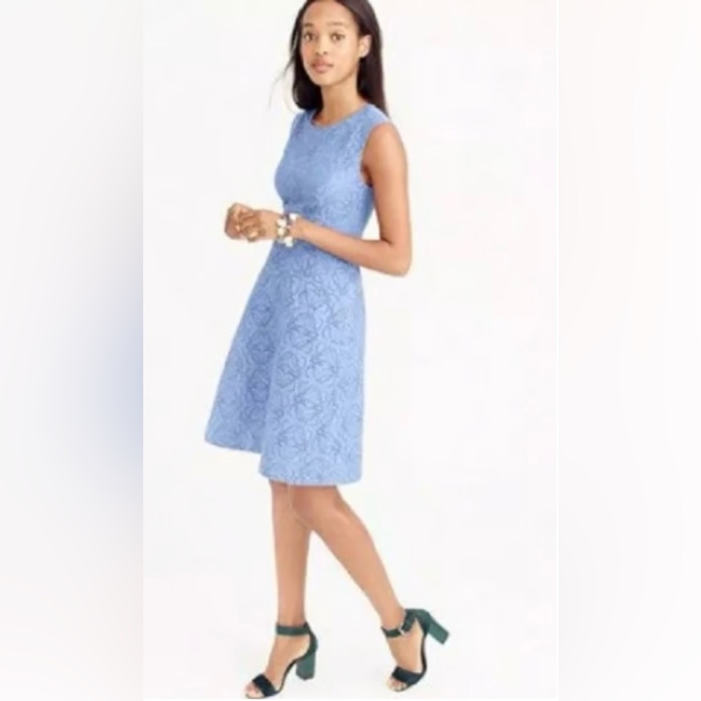 J Crew Textured Eyelet Jacquard Dress